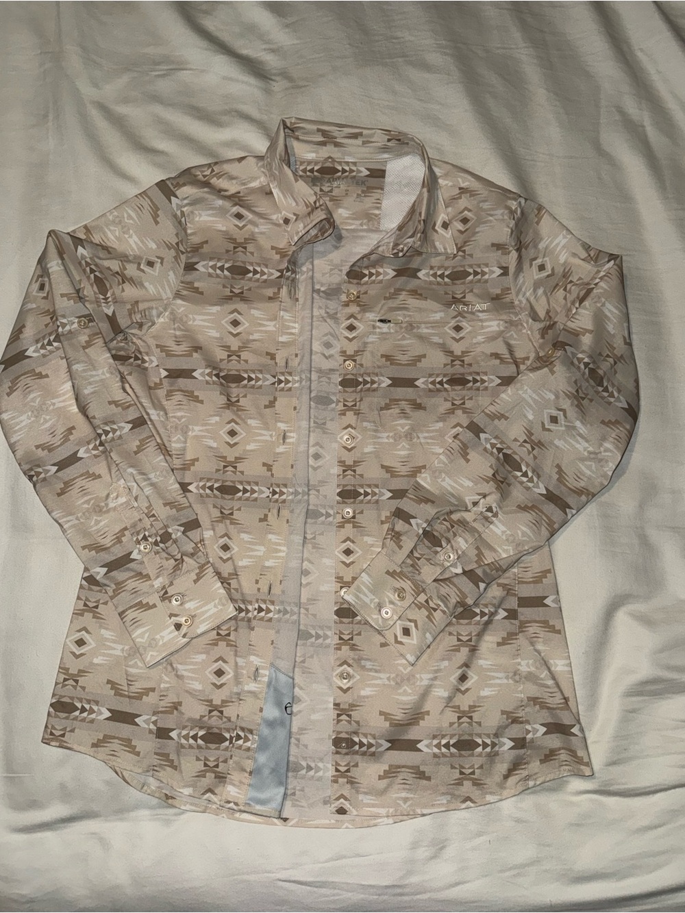 Ariat Beige & Cream Southwestern Print Button-Down Shirt
